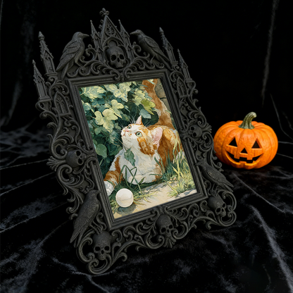 Customer-loved Gothic Dark-style Photo Frame | Vampire Themed Halloween Dinner Party Decor, Photo Ornament, Dual-use Display, Sturdy Frame