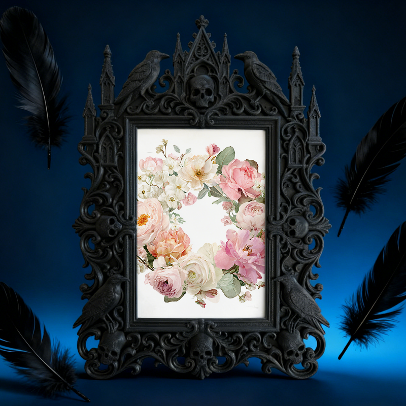 Limited-drop Gothic Dark-style Photo Frame | Occult Tarot Card Deck Shop Decor, Photo Ornament, Wall-mountable & Tabletop, Collectible Frame