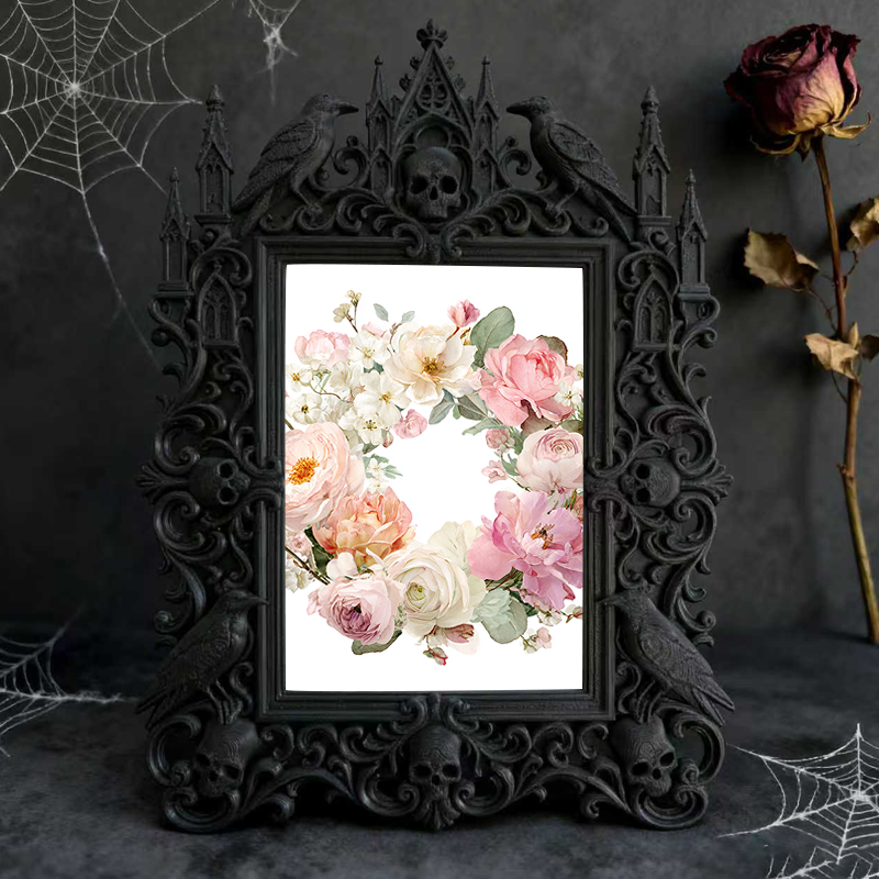 Limited-drop Gothic Dark-style Photo Frame | Occult Tarot Card Deck Shop Decor, Photo Ornament, Wall-mountable & Tabletop, Collectible Frame