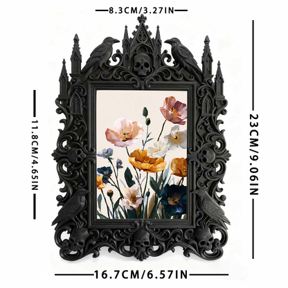 Hard-to-get Gothic Dark-style Photo Frame | Werewolf Themed Log Cabin Wall Decor, Photo Ornament, Wall/Table Dual-use, Rustic Frame
