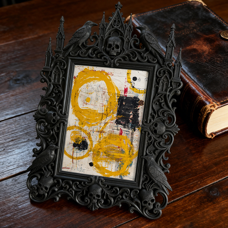 Pinterest-popular Gothic Dark-style Photo Frame | Gothic Lash Tinting Studio Decor, Photo Ornament, Wall-mountable & Tabletop, High-gloss Fr