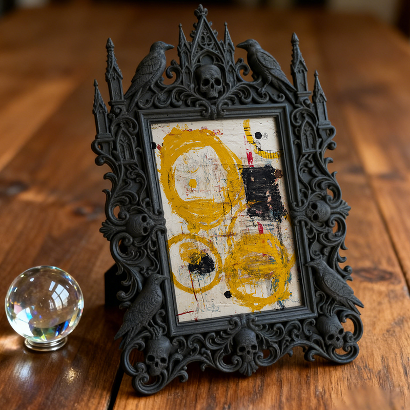 Pinterest-popular Gothic Dark-style Photo Frame | Gothic Lash Tinting Studio Decor, Photo Ornament, Wall-mountable & Tabletop, High-gloss Fr