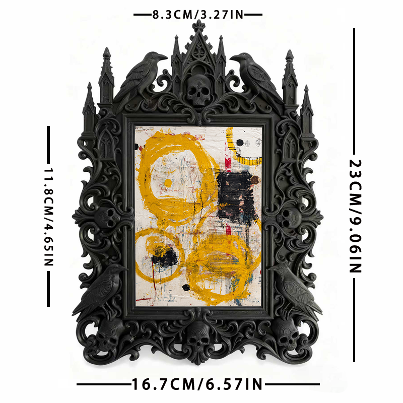 Pinterest-popular Gothic Dark-style Photo Frame | Gothic Lash Tinting Studio Decor, Photo Ornament, Wall-mountable & Tabletop, High-gloss Fr