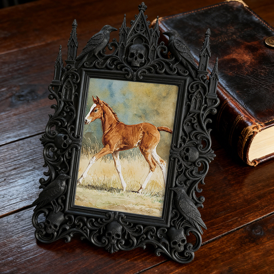 Rare-find Gothic Dark-style Photo Frame | Vampire LARP Tavern Table Decor, Photo Ornament, Wall/Table Dual-use, Artistic Frame