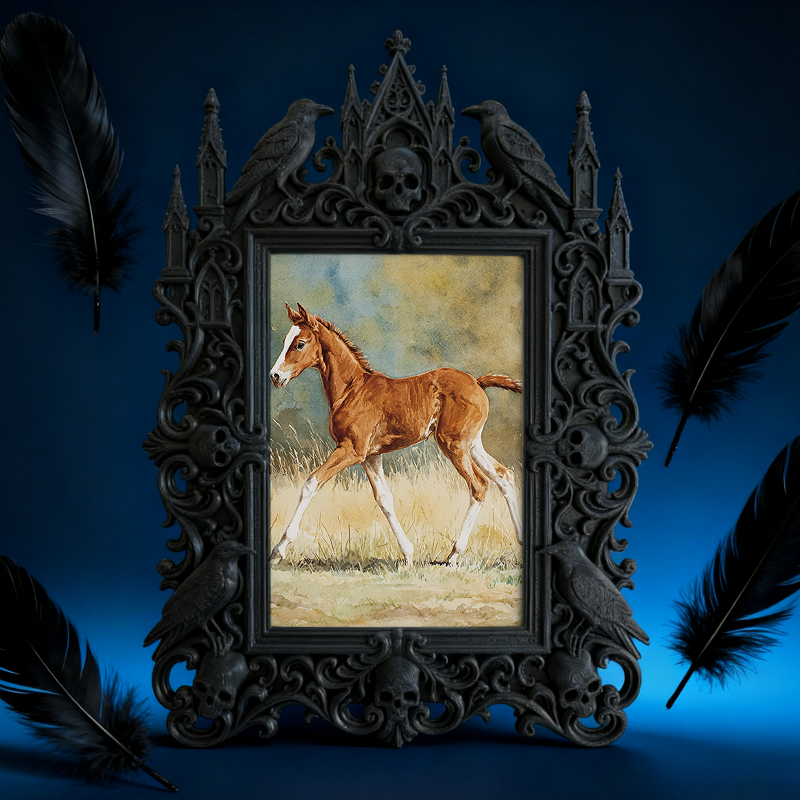 Rare-find Gothic Dark-style Photo Frame | Vampire LARP Tavern Table Decor, Photo Ornament, Wall/Table Dual-use, Artistic Frame