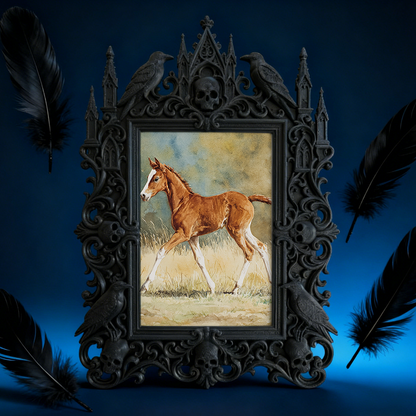 Rare-find Gothic Dark-style Photo Frame | Vampire LARP Tavern Table Decor, Photo Ornament, Wall/Table Dual-use, Artistic Frame