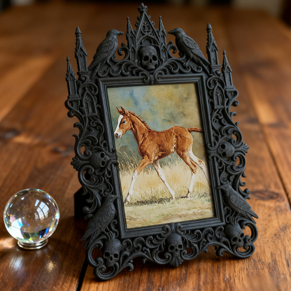Rare-find Gothic Dark-style Photo Frame | Vampire LARP Tavern Table Decor, Photo Ornament, Wall/Table Dual-use, Artistic Frame
