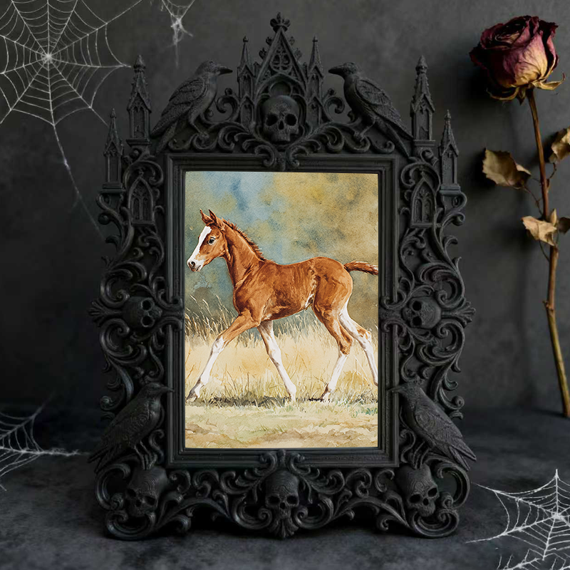 Rare-find Gothic Dark-style Photo Frame | Vampire LARP Tavern Table Decor, Photo Ornament, Wall/Table Dual-use, Artistic Frame