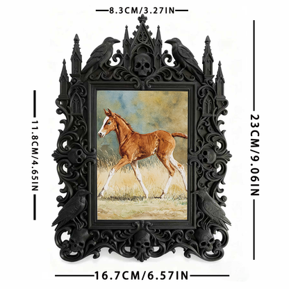 Rare-find Gothic Dark-style Photo Frame | Vampire LARP Tavern Table Decor, Photo Ornament, Wall/Table Dual-use, Artistic Frame