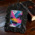Tough-dark Gothic Dark-style Photo Frame | Gothic Body Piercing Studio Display Decor, Photo Ornament, Dual-use Display, Wear-resistant Frame