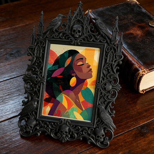 Collector-fave Gothic Dark-style Photo Frame | Vintage Horror VHS Tape Shop Decor, Photo Ornament, Wall/Table Dual-use, Display-grade Frame