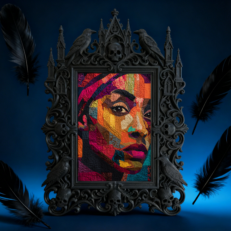Trending-hot Gothic Dark-style Photo Frame | Gothic Halloween Front Door Decor, Photo Ornament, Wall-mountable & Tabletop, Plastic Frame