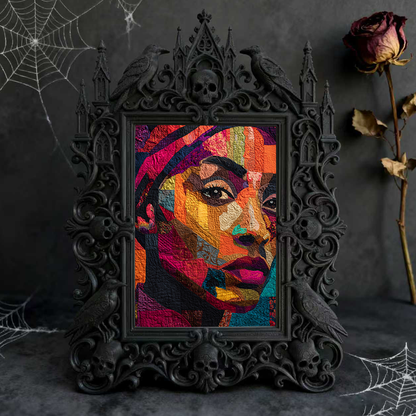 Trending-hot Gothic Dark-style Photo Frame | Gothic Halloween Front Door Decor, Photo Ornament, Wall-mountable & Tabletop, Plastic Frame