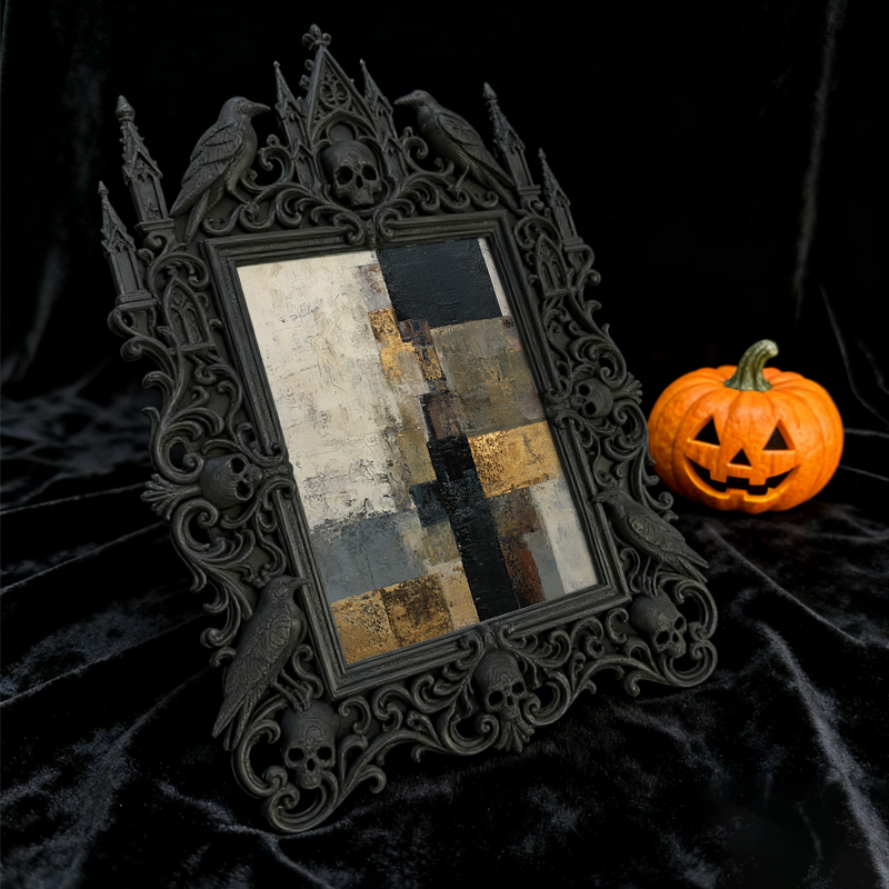 Quick-sell Gothic Dark-style Photo Frame | Gothic Dark Roast Coffee Shop Decor, Photo Ornament, Dual-use Display, Retro Plastic Frame