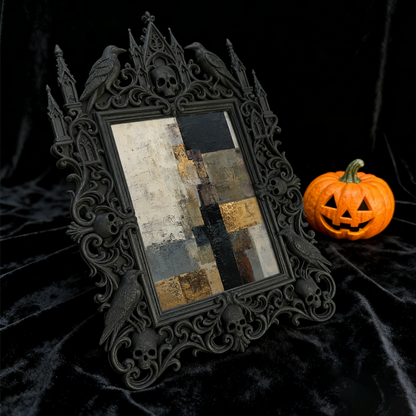 Quick-sell Gothic Dark-style Photo Frame | Gothic Dark Roast Coffee Shop Decor, Photo Ornament, Dual-use Display, Retro Plastic Frame