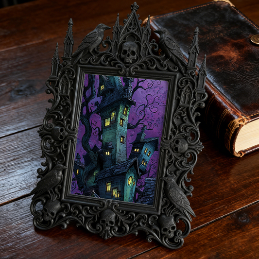 Trend-leading Gothic Dark-style Photo Frame | Gothic Kids鈥?Vampire Bedroom Decor, Photo Ornament, Wall/Table Dual-use, Eco-friendly Frame