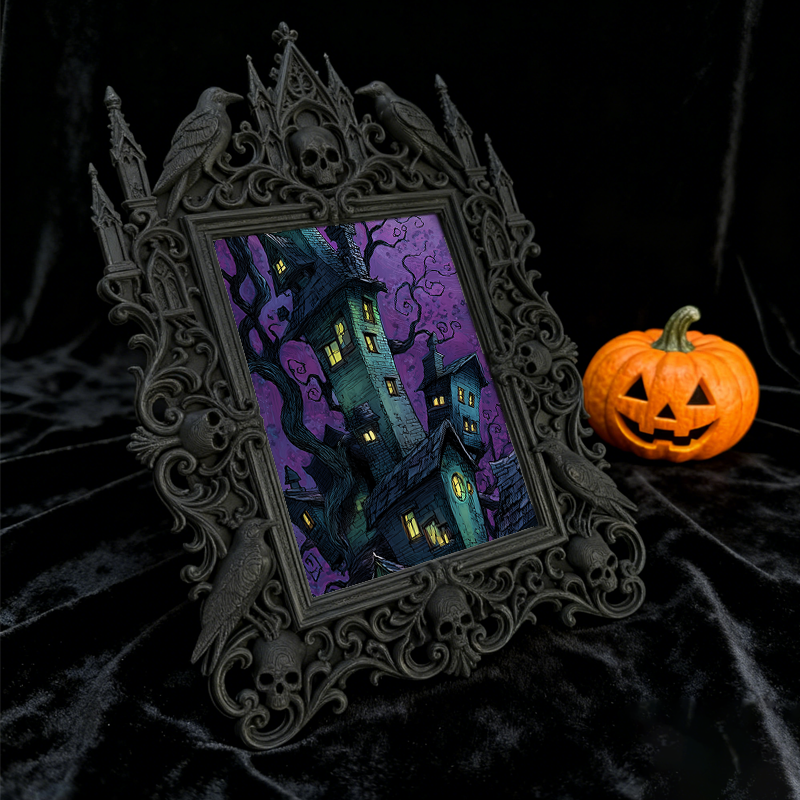 Trend-leading Gothic Dark-style Photo Frame | Gothic Kids鈥?Vampire Bedroom Decor, Photo Ornament, Wall/Table Dual-use, Eco-friendly Frame