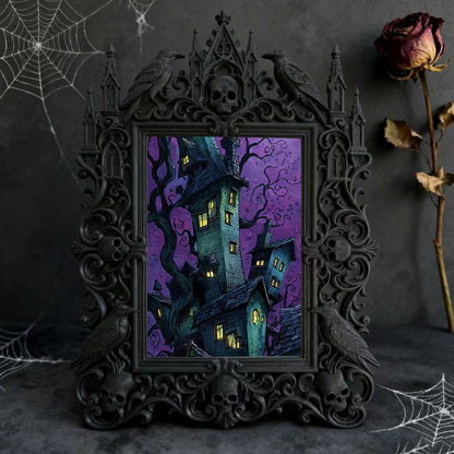 Trend-leading Gothic Dark-style Photo Frame | Gothic Kids鈥?Vampire Bedroom Decor, Photo Ornament, Wall/Table Dual-use, Eco-friendly Frame