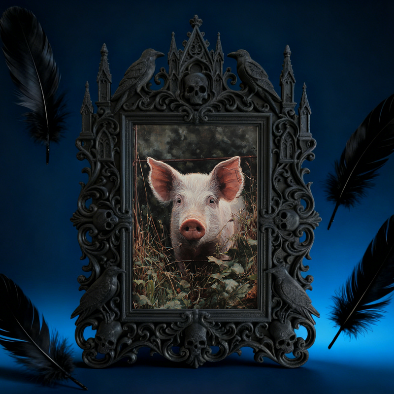 Customer-approved Gothic Dark-style Photo Frame | Vampire Masquerade Ball Photo Booth Decor, Photo Ornament, Dual-use Display, Sturdy Frame