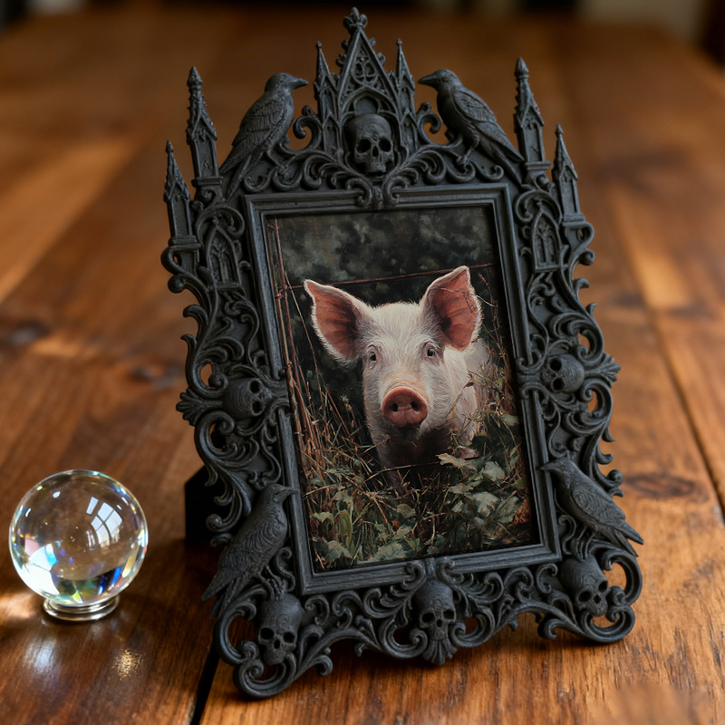 Customer-approved Gothic Dark-style Photo Frame | Vampire Masquerade Ball Photo Booth Decor, Photo Ornament, Dual-use Display, Sturdy Frame