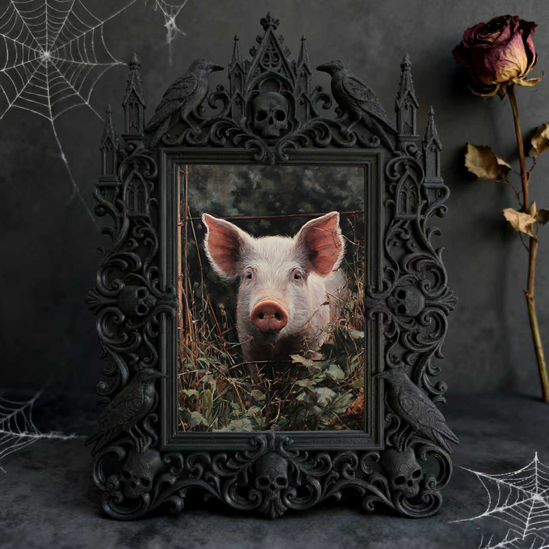 Customer-approved Gothic Dark-style Photo Frame | Vampire Masquerade Ball Photo Booth Decor, Photo Ornament, Dual-use Display, Sturdy Frame