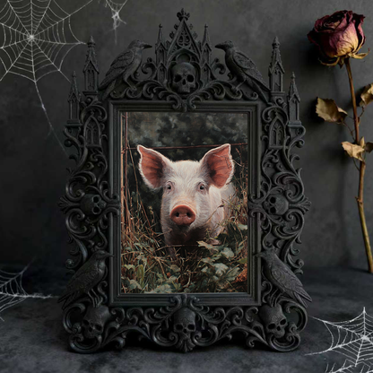 Customer-approved Gothic Dark-style Photo Frame | Vampire Masquerade Ball Photo Booth Decor, Photo Ornament, Dual-use Display, Sturdy Frame