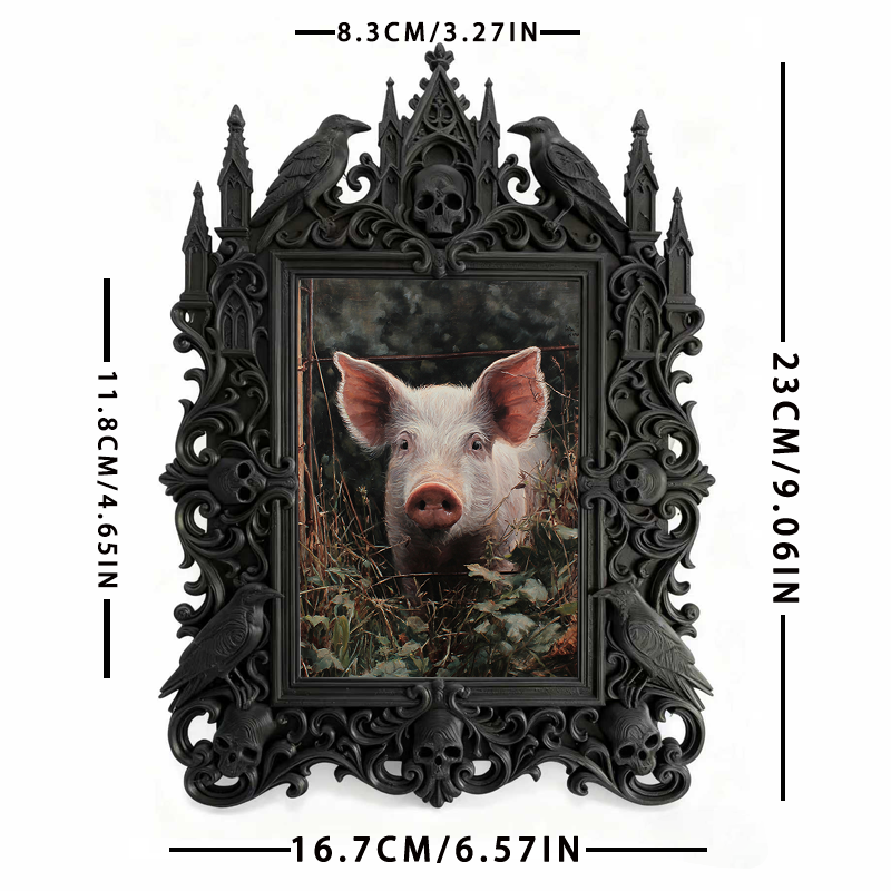 Customer-approved Gothic Dark-style Photo Frame | Vampire Masquerade Ball Photo Booth Decor, Photo Ornament, Dual-use Display, Sturdy Frame