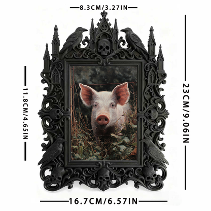 Customer-approved Gothic Dark-style Photo Frame | Vampire Masquerade Ball Photo Booth Decor, Photo Ornament, Dual-use Display, Sturdy Frame