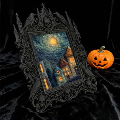 Quick-sellout Gothic Dark-style Photo Frame | Witchy Herbal Sachet Workshop Decor, Photo Ornament, Dual-use Display, Retro Plastic Frame