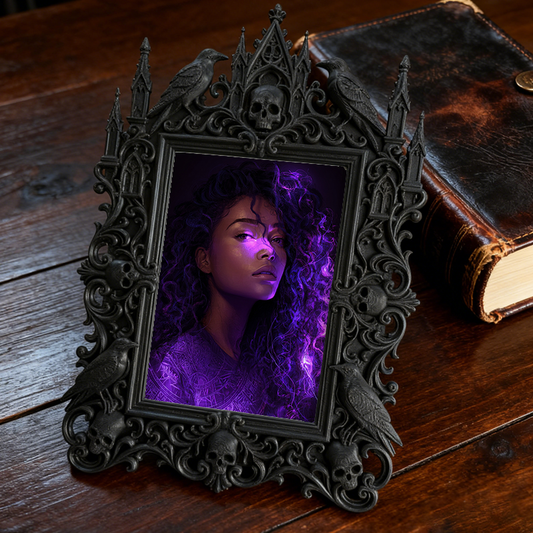 High-demand Gothic Dark-style Photo Frame | Gothic Vintage Button Shop Shelf Decor, Photo Ornament, Wall-mountable & Tabletop, Scratch-resis