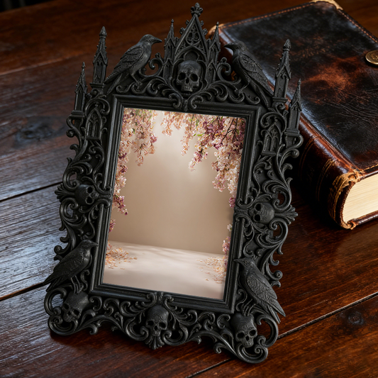 Trend-essential Gothic Dark-style Photo Frame | Punk Rock Band Merchandise Store Decor, Photo Ornament, Wall/Table Dual-use, Eco-friendly Fr
