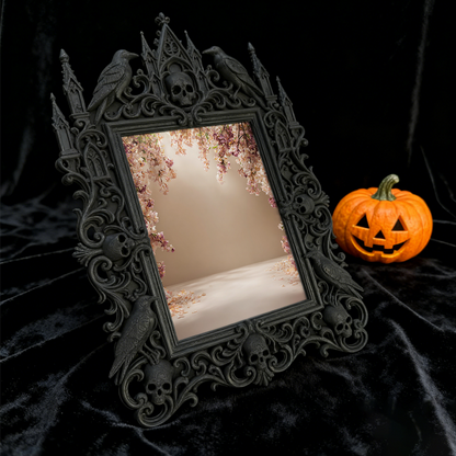 Trend-essential Gothic Dark-style Photo Frame | Punk Rock Band Merchandise Store Decor, Photo Ornament, Wall/Table Dual-use, Eco-friendly Fr