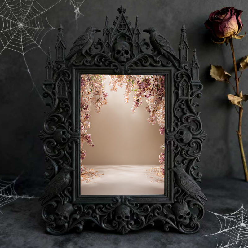 Trend-essential Gothic Dark-style Photo Frame | Punk Rock Band Merchandise Store Decor, Photo Ornament, Wall/Table Dual-use, Eco-friendly Fr