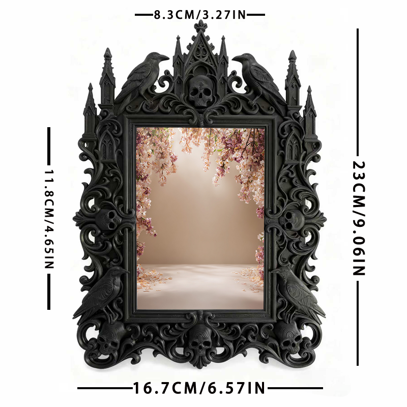 Trend-essential Gothic Dark-style Photo Frame | Punk Rock Band Merchandise Store Decor, Photo Ornament, Wall/Table Dual-use, Eco-friendly Fr