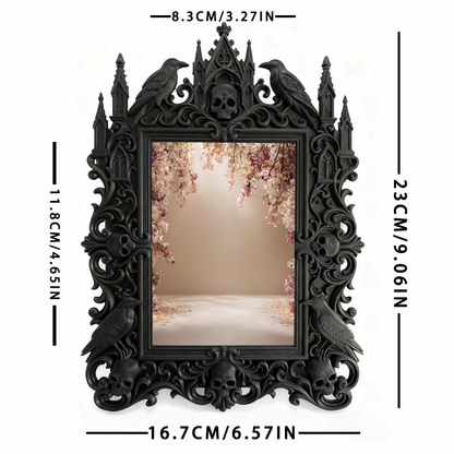Trend-essential Gothic Dark-style Photo Frame | Punk Rock Band Merchandise Store Decor, Photo Ornament, Wall/Table Dual-use, Eco-friendly Fr