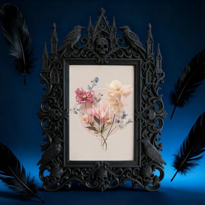 Must-grab Gothic Dark-style Photo Frame | Horror Movie Themed Pop-up Shop Decor, Photo Ornament, Wall-mountable & Tabletop, Slim Frame