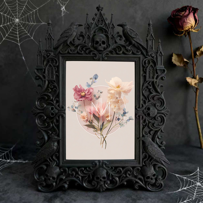 Must-grab Gothic Dark-style Photo Frame | Horror Movie Themed Pop-up Shop Decor, Photo Ornament, Wall-mountable & Tabletop, Slim Frame