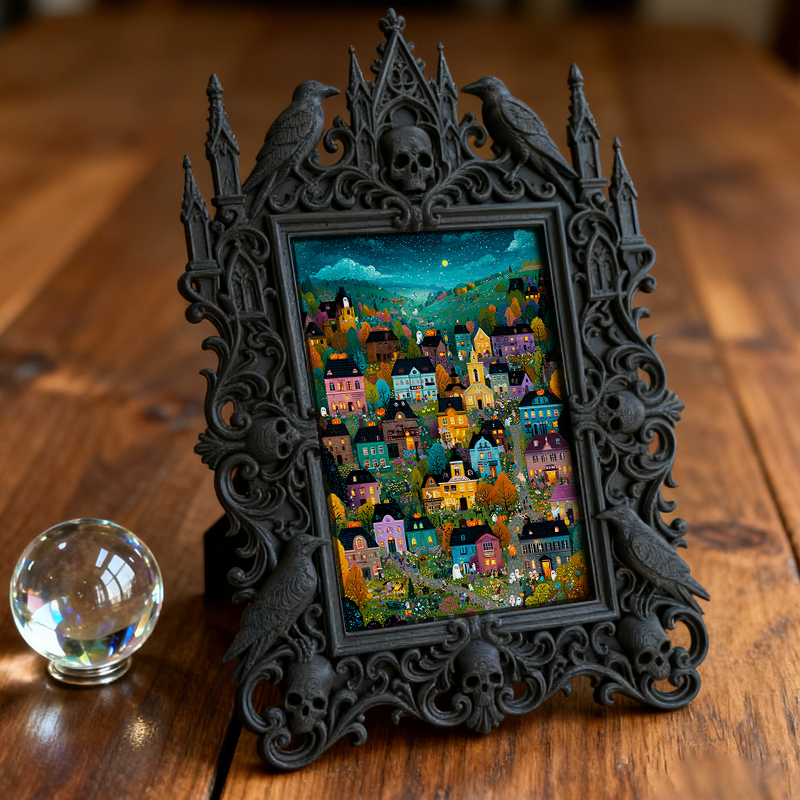 5-star-rated Gothic Dark-style Photo Frame | Gothic Body Jewelry Boutique Display, Photo Ornament, Dual-use Display, Sturdy Frame