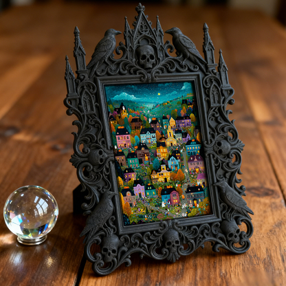 5-star-rated Gothic Dark-style Photo Frame | Gothic Body Jewelry Boutique Display, Photo Ornament, Dual-use Display, Sturdy Frame
