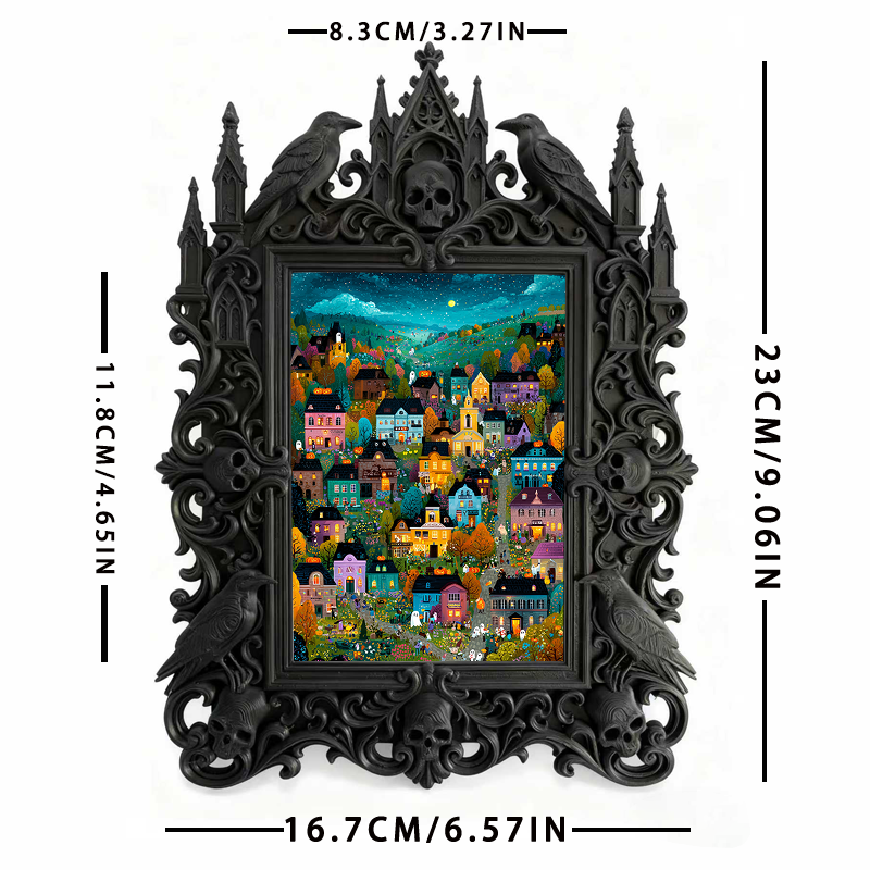 5-star-rated Gothic Dark-style Photo Frame | Gothic Body Jewelry Boutique Display, Photo Ornament, Dual-use Display, Sturdy Frame