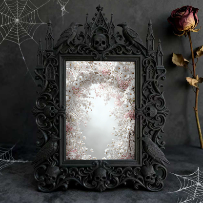 Exclusive-stock Gothic Dark-style Photo Frame | Occult Tarot Card Sleeve Shop Decor, Photo Ornament, Wall-mountable & Tabletop, Collectible 
