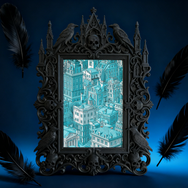 Insta-trending Gothic Dark-style Photo Frame | Gothic Eyelash Extension Salon Decor, Photo Ornament, Wall-mountable & Tabletop, High-gloss F