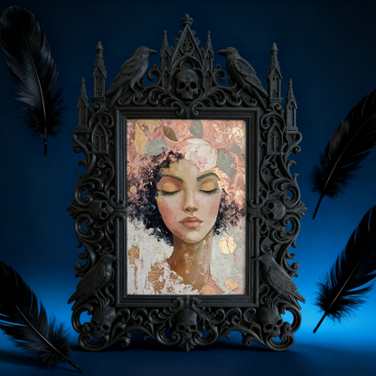 Rare-edition Gothic Dark-style Photo Frame | Vampire Cosplay Costume Rental Shop Decor, Photo Ornament, Wall/Table Dual-use, Artistic Frame