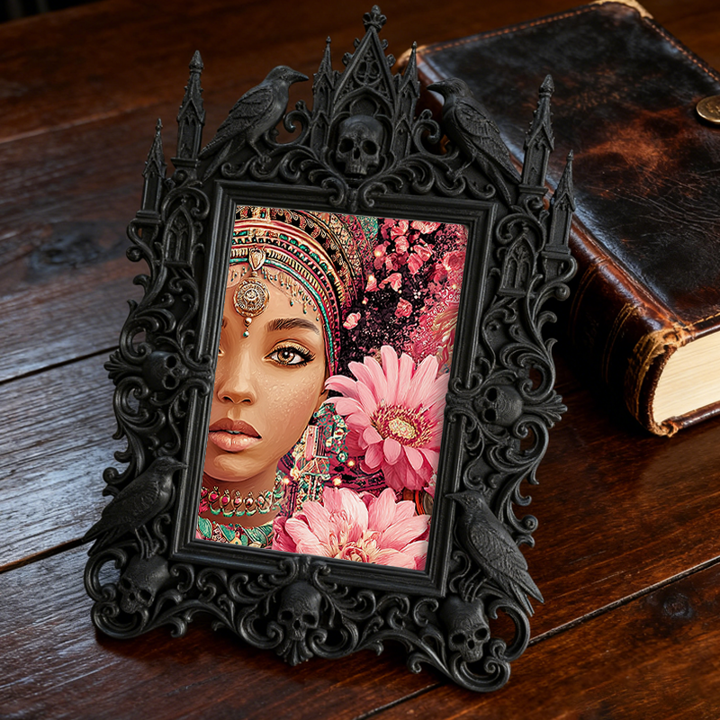 Collector-must-have Gothic Dark-style Photo Frame | Vintage Horror Toy Store Decor, Photo Ornament, Wall/Table Dual-use, Display-grade Frame