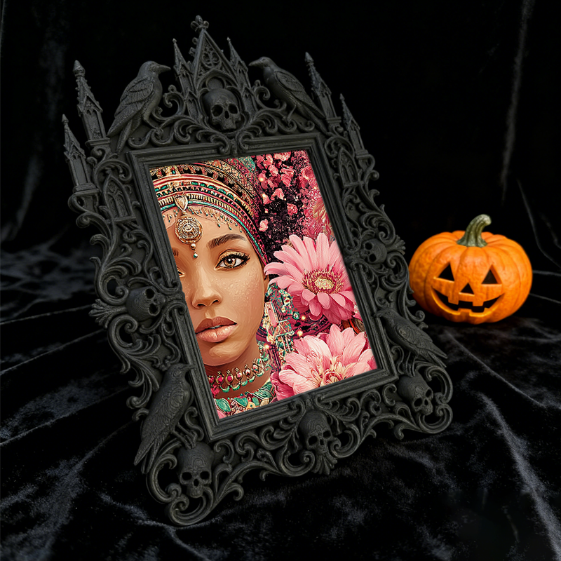 Collector-must-have Gothic Dark-style Photo Frame | Vintage Horror Toy Store Decor, Photo Ornament, Wall/Table Dual-use, Display-grade Frame