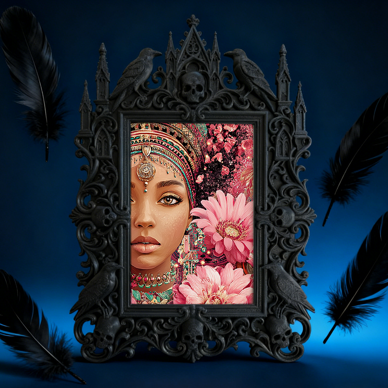 Collector-must-have Gothic Dark-style Photo Frame | Vintage Horror Toy Store Decor, Photo Ornament, Wall/Table Dual-use, Display-grade Frame