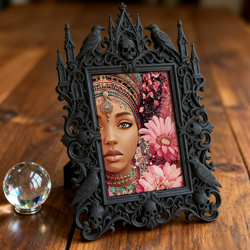 Collector-must-have Gothic Dark-style Photo Frame | Vintage Horror Toy Store Decor, Photo Ornament, Wall/Table Dual-use, Display-grade Frame