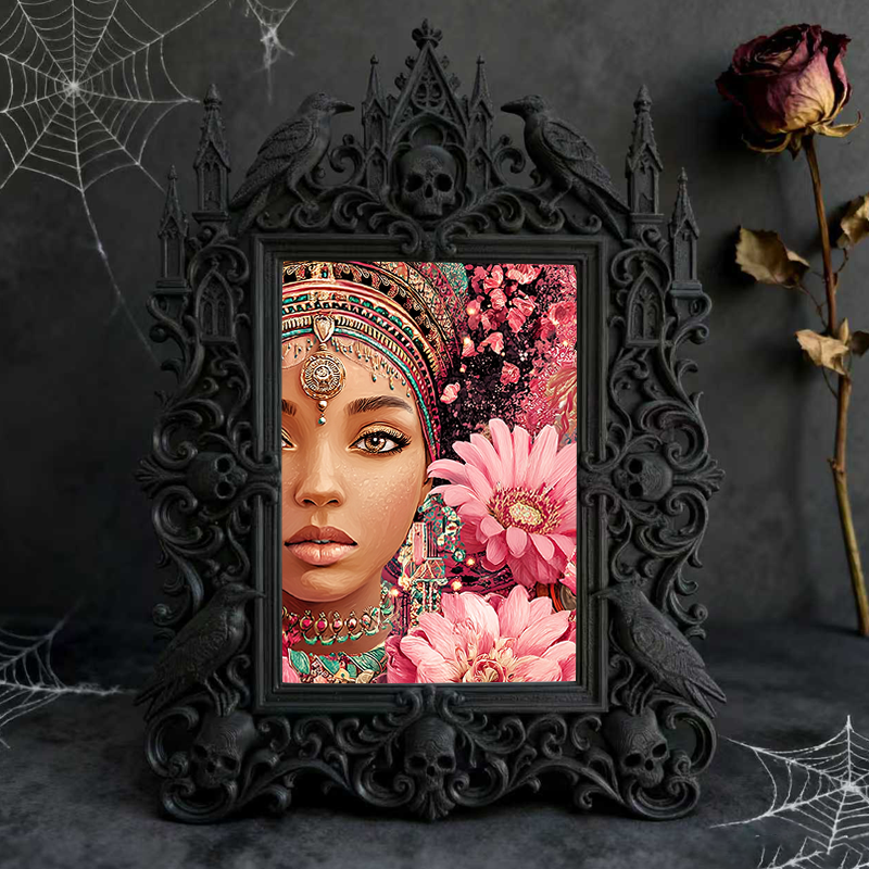 Collector-must-have Gothic Dark-style Photo Frame | Vintage Horror Toy Store Decor, Photo Ornament, Wall/Table Dual-use, Display-grade Frame
