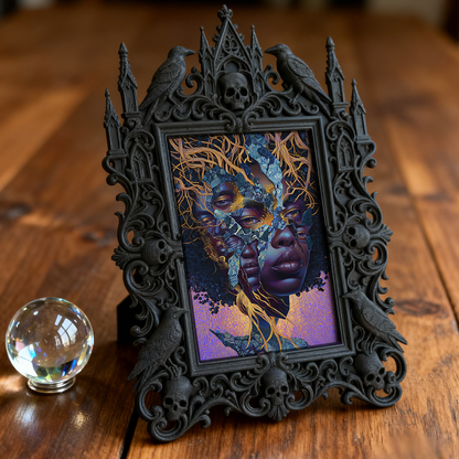 Cute-dark-style Gothic Dark-style Photo Frame | Gothic Pet Collar Shop Window Decor, Photo Ornament, Dual-use Display, Cute Frame