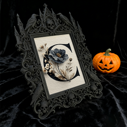 Fast-moving Gothic Dark-style Photo Frame | Gothic Wine Bottle Label Shop Decor, Photo Ornament, Dual-use Display, Retro Plastic Frame